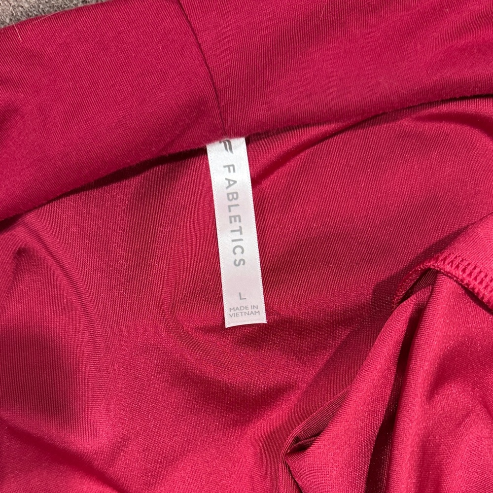 Fabletics Red Velvet Jacket NWT - image 5